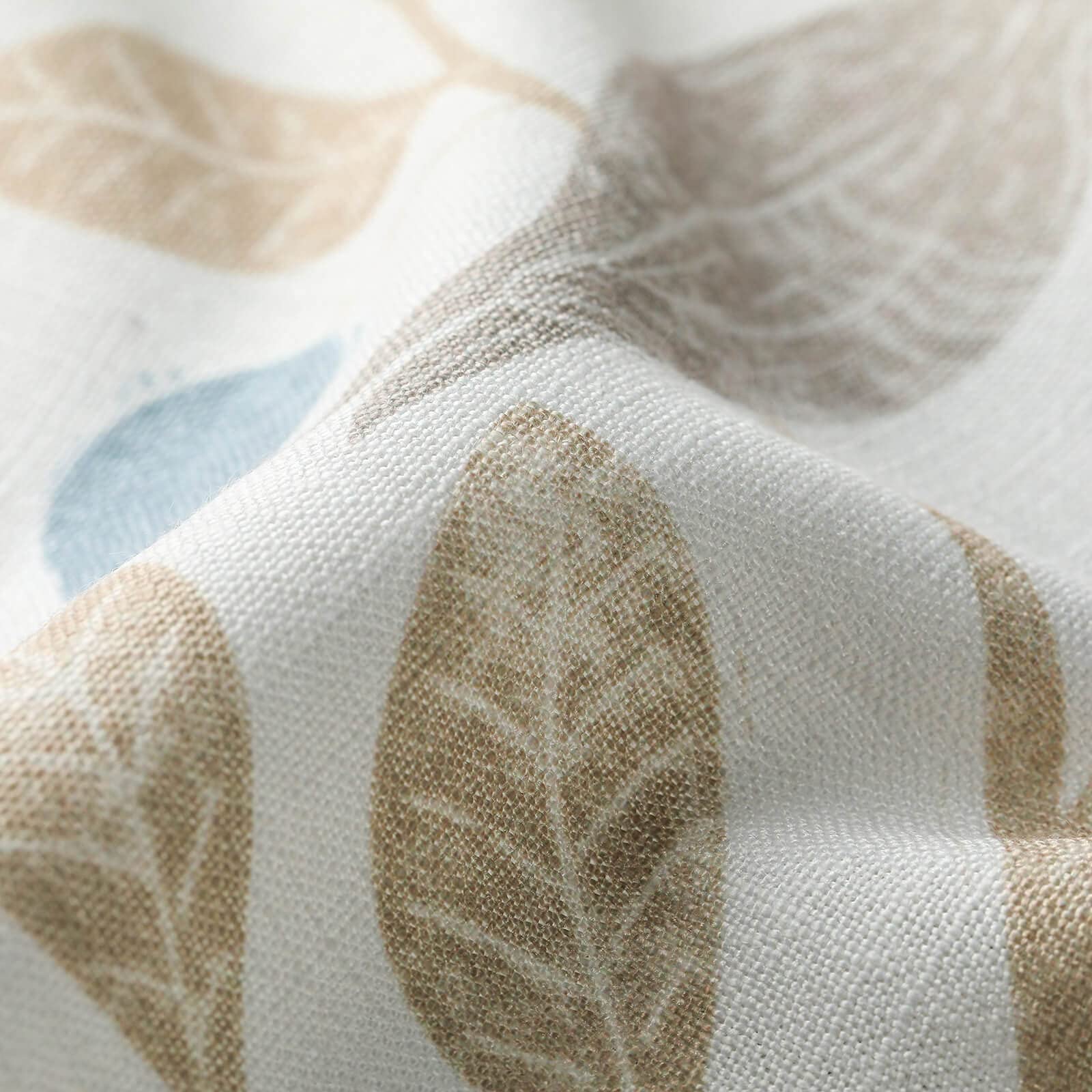 VOGOL 18-Inch Tie-Up Valance Curtain - Birds & Leaf Print Farmhouse Window Drape with Top Pocket, Single Panel (52x18 Inches) - Perfect for Kitchen, Small Cafe & Country Home Decor