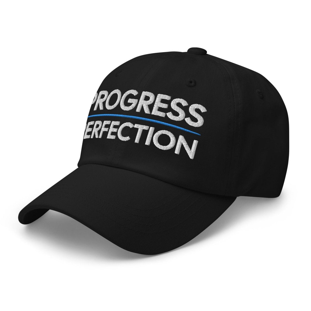 Progress Over Perfection Embroidered Dad Hat - Adjustable Cotton Baseball Cap for Men & Women - Perfect for Outdoor Activities, Sports & Casual Wear