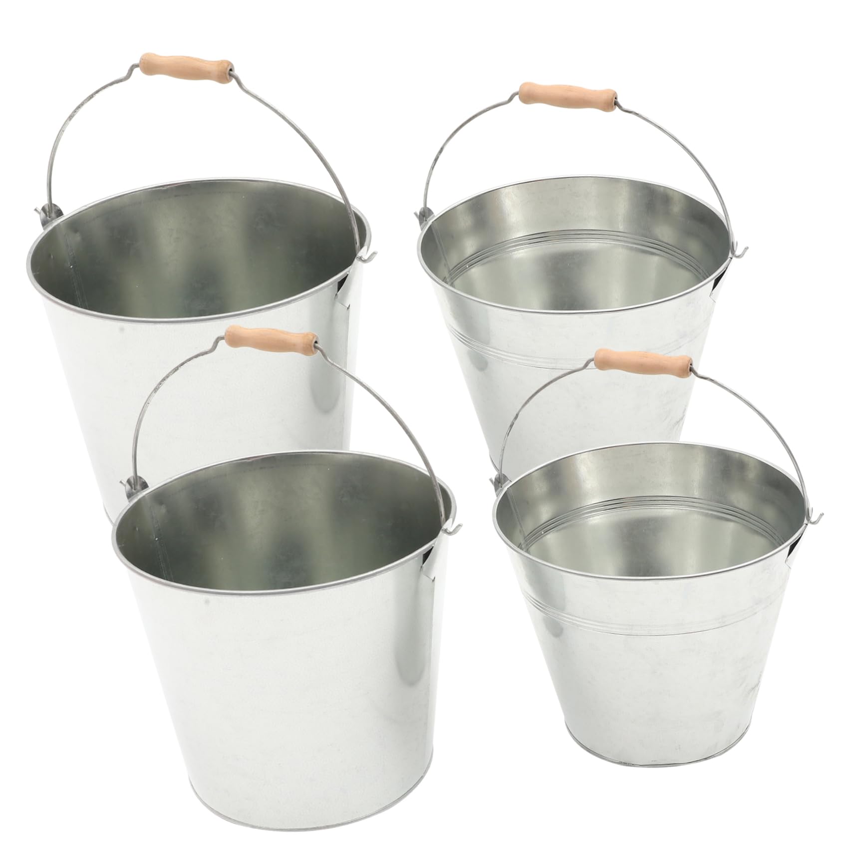 IMIKEYA Multifunctional Iron Storage Bucket Set - Kitchen & Restaurant Ash Bin with Lid, Perfect for Food Storage, Waste Disposal & Outdoor Camping Use