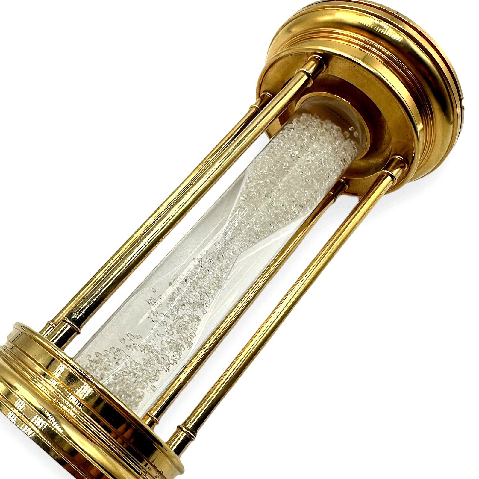 Authentic De Beers Limited Edition Millennium 2000 Diamond Brass Hourglass - Luxury Collectible for Home Decor, Office Display & Anniversary Gifts