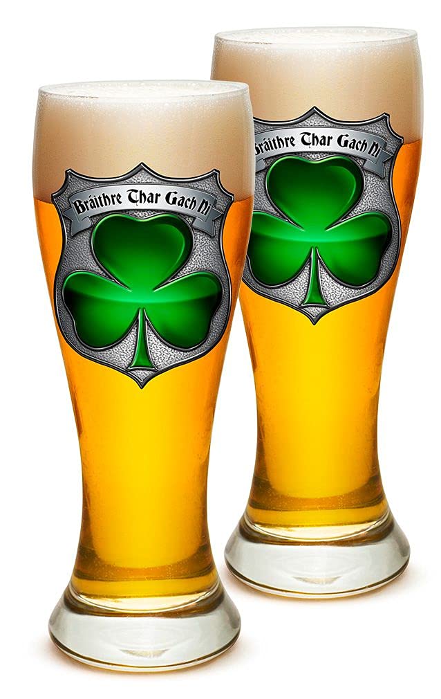 Erazor Bits Pilsner Beer Glasses - Police Officer Gift Set for Men & Women - 6-Piece Law Enforcement Barware (23 Oz) - Perfect for Police Appreciation, Retirement Parties & Irish Brotherhood Gatherings