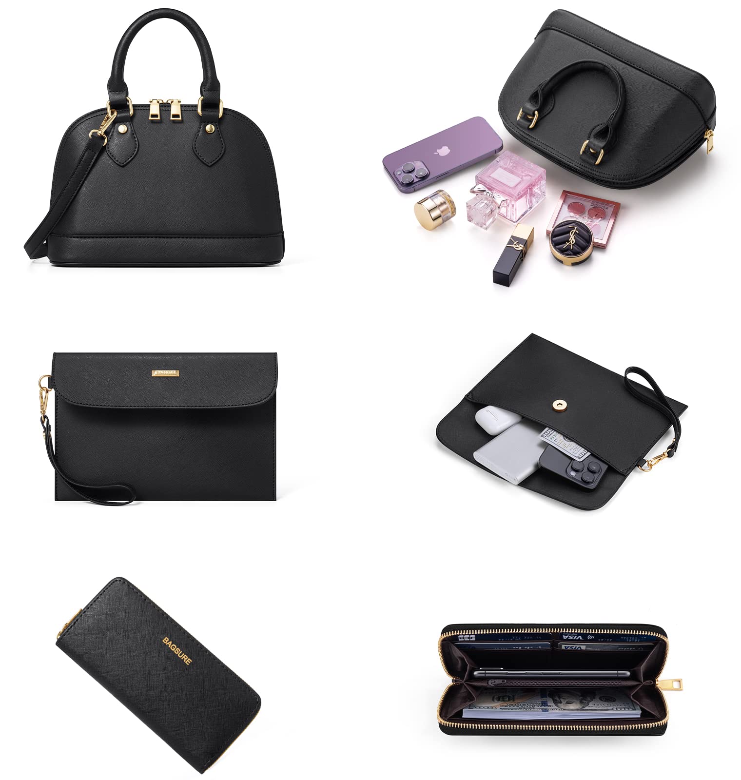 4PCS Women's Fashion Handbags Set - Tote, Shoulder, Crossbody & Wallet - Valentine's Day Gift for Women & Girls - Perfect for Work, Travel & Daily Use