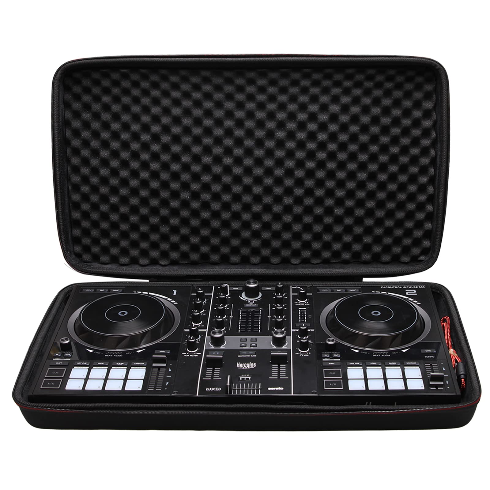 LTGEM Hard Protective Carrying Case for Hercules DJControl Inpulse 500 DJ Controller - Durable Travel Storage Bag for DJ Equipment - Perfect for Gigs, Studio Sessions & Transporting Gear Safely