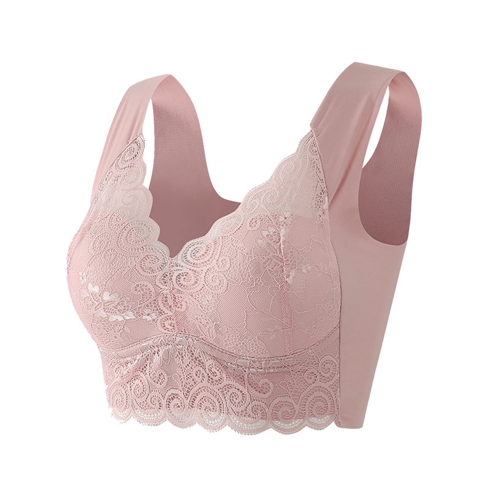 SmoothTec ComfortFlex Wireless Bra - No Show Straps, Push Up Support, Solid Color Comfort - Perfect for Everyday Wear & Layering Under Clothes
