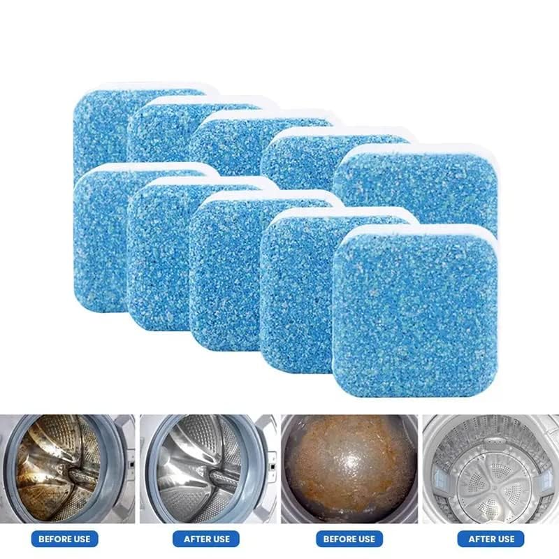 DOEASY Washing Machine Cleaner Tablets - 12 Pack | Deep Cleaning Descaler Powder for Top Load & Front Load Washers | Removes Stains from Drum & Tub | Perfect for Fully Automatic Machines | Use Monthly for Fresh, Odor-Free Laundry