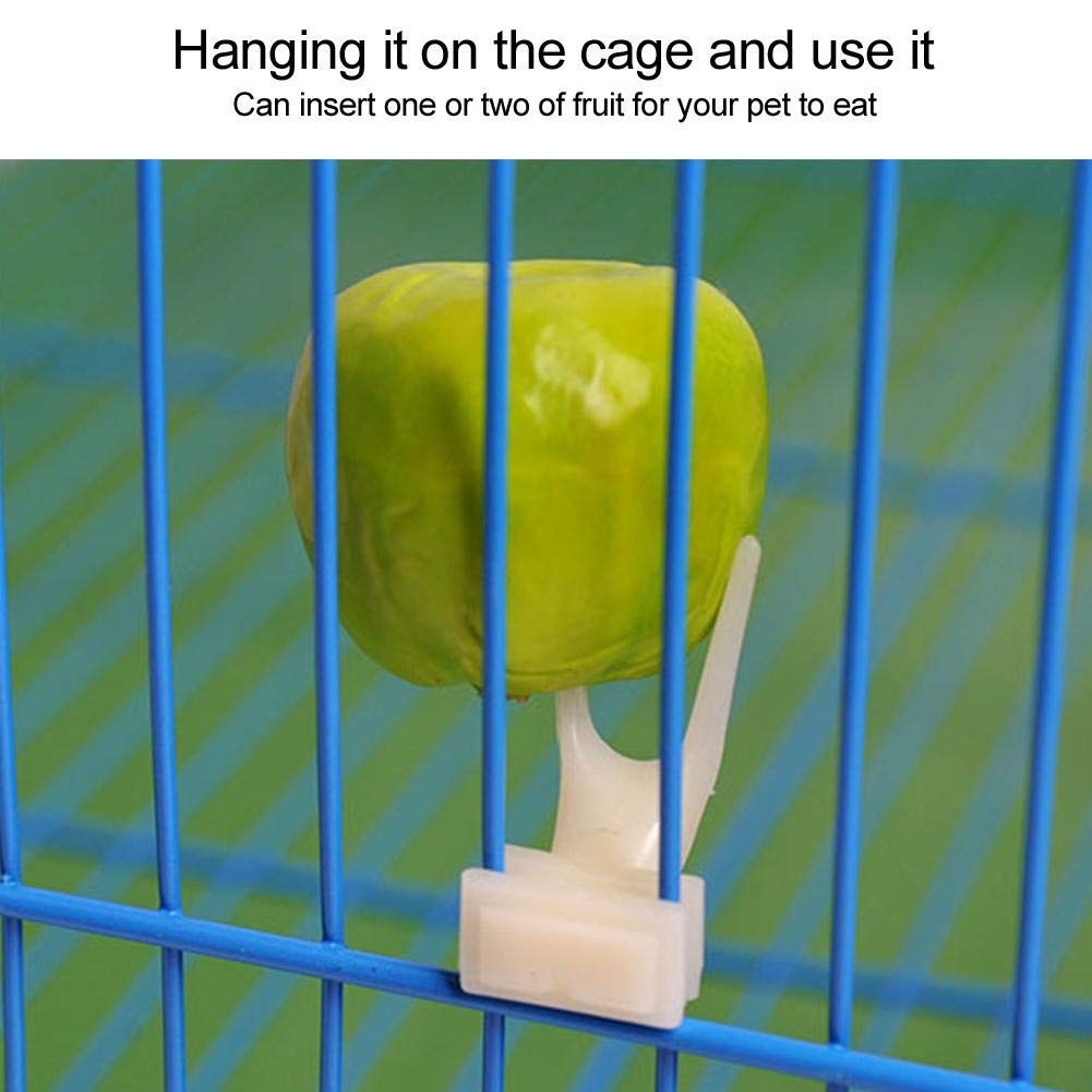 50PCS Plastic Bird Fruit Forks - Parrot Feeding Tools & Birdcage Accessories for Parrots, Hamsters | Durable Food Holders for Bird Treats & Cage Decor | Perfect for Feeding Fruits, Veggies & Treats to Pet Birds