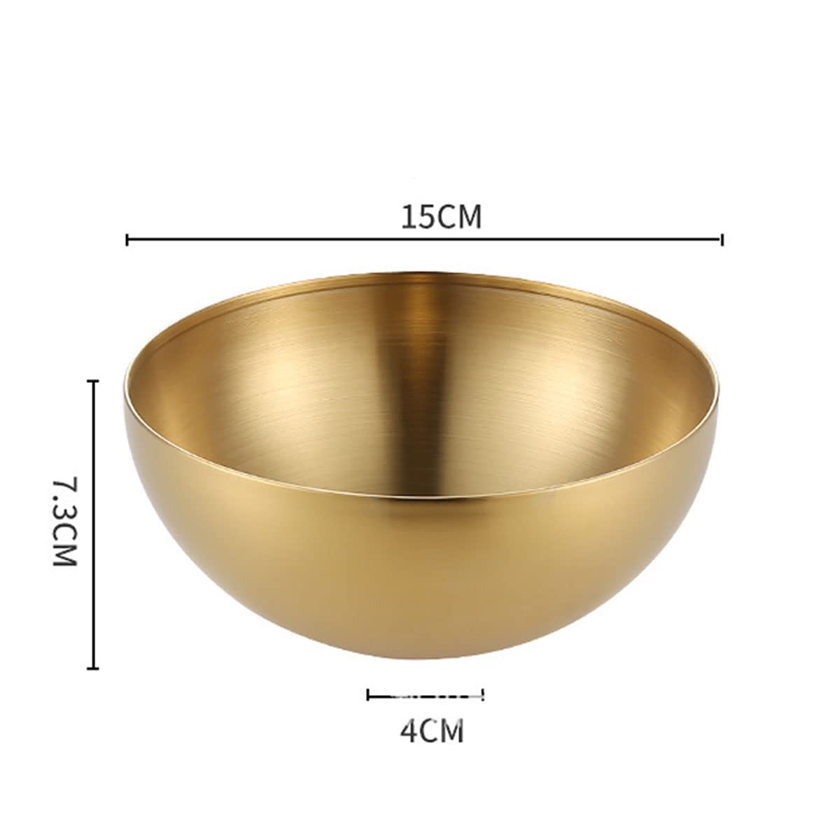Premium Khakho Stainless Steel Mixing Bowl Set - Silver & Gold Metal Salad Bowls for Cooking, Baking, Serving - Ideal for Kitchen Prep, Food Mixing & Elegant Tableware Presentation