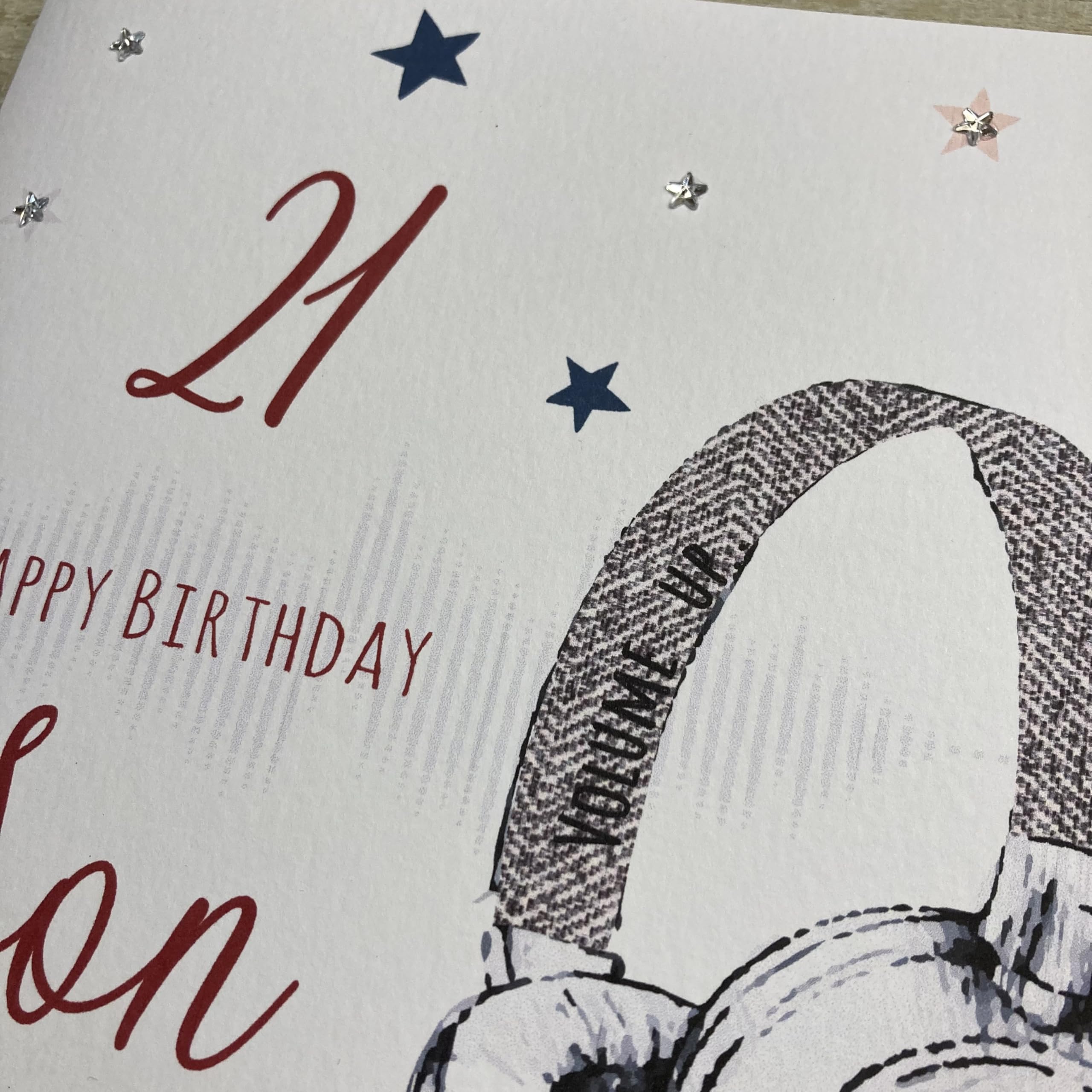 21 Happy Son Handmade Large Birthday Card with Headphones Design - Perfect for Son's 21st Birthday, Graduation, or Special Occasion Gift