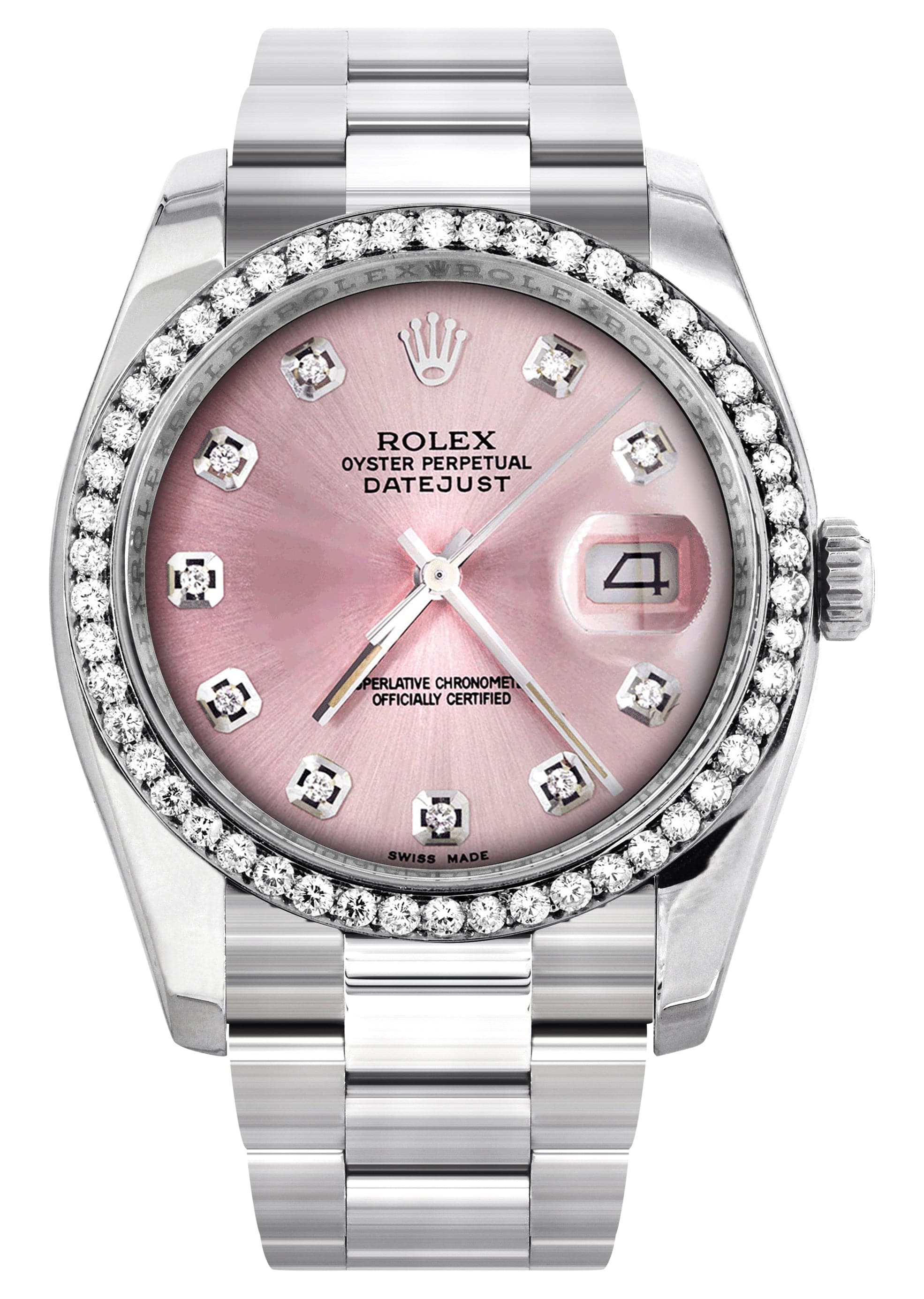 Rolex Datejust 36mm Watch - Pink Dial, Oyster Band - Luxury Stainless Steel Timepiece for Men & Women | Perfect for Business, Gifts & Special Occasions