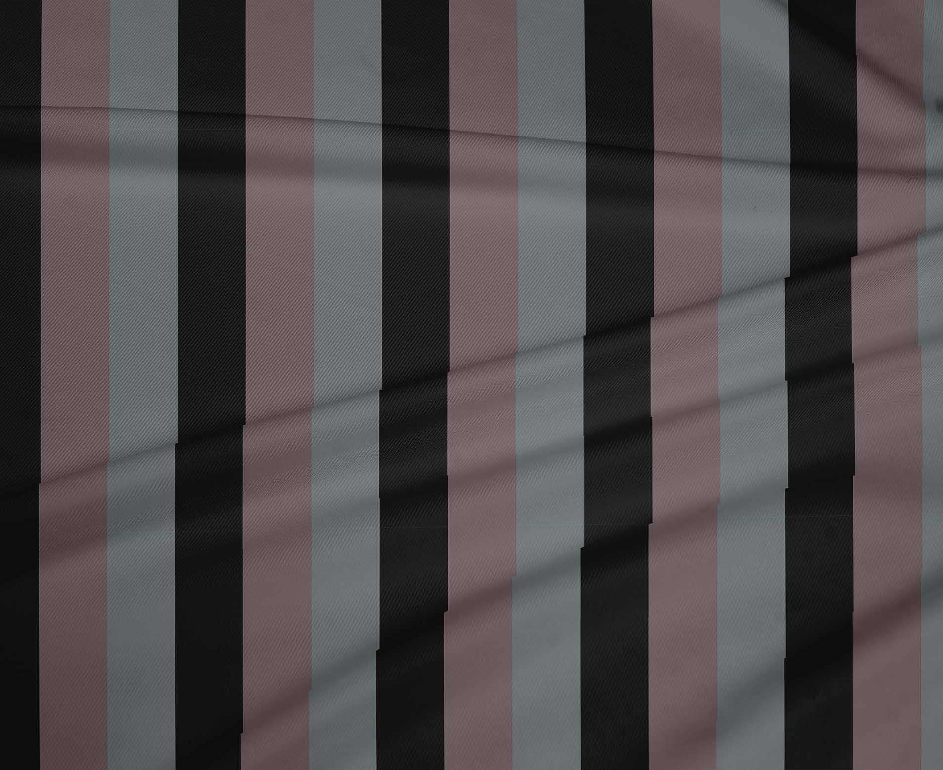 oneOone Polyester Spandex Dusty Brown Striped Fabric - 56 Inch Wide Printed Craft Material for Sewing, DIY Projects & Home Decor | Premium Quality by The Yard (M6K)