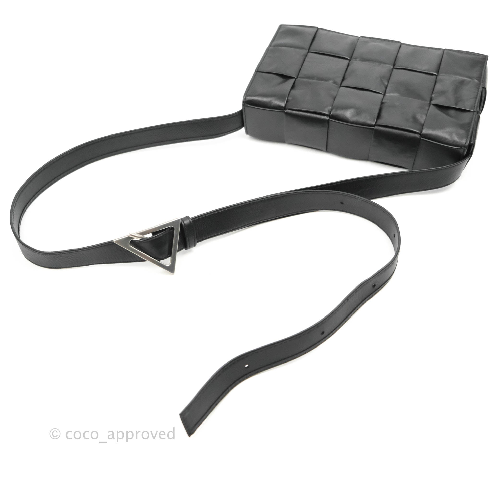 Bottega Veneta Intrecciato Leather Crossbody Bag - Black Calfskin with Silver Hardware | Luxury Shoulder Purse for Women, Perfect for Work, Travel & Evening Events