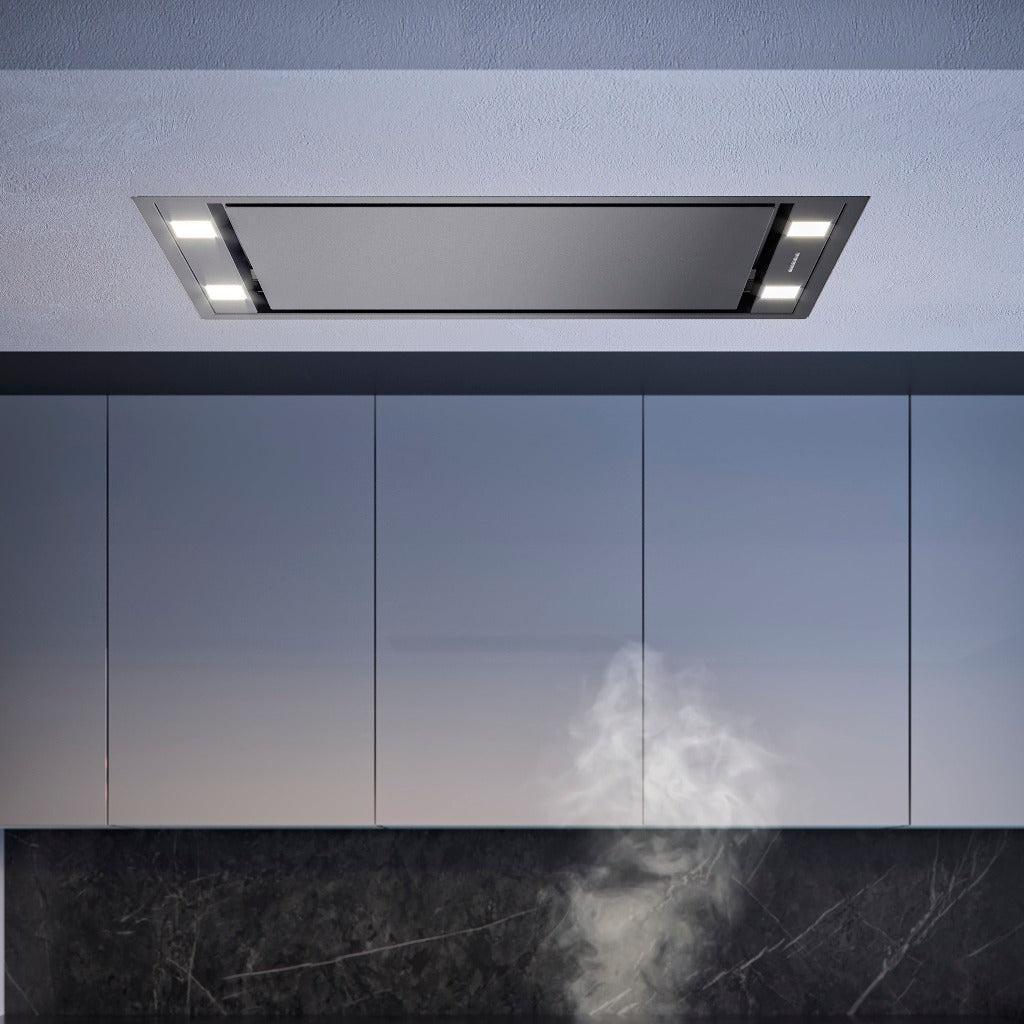 Falmec Stella 600 CFM Flush Mount Ceiling Range Hood - Powerful Kitchen Ventilation with Size Options (FDSTE) | Perfect for Modern Kitchens, Open Concept Homes & Smoke-Free Cooking