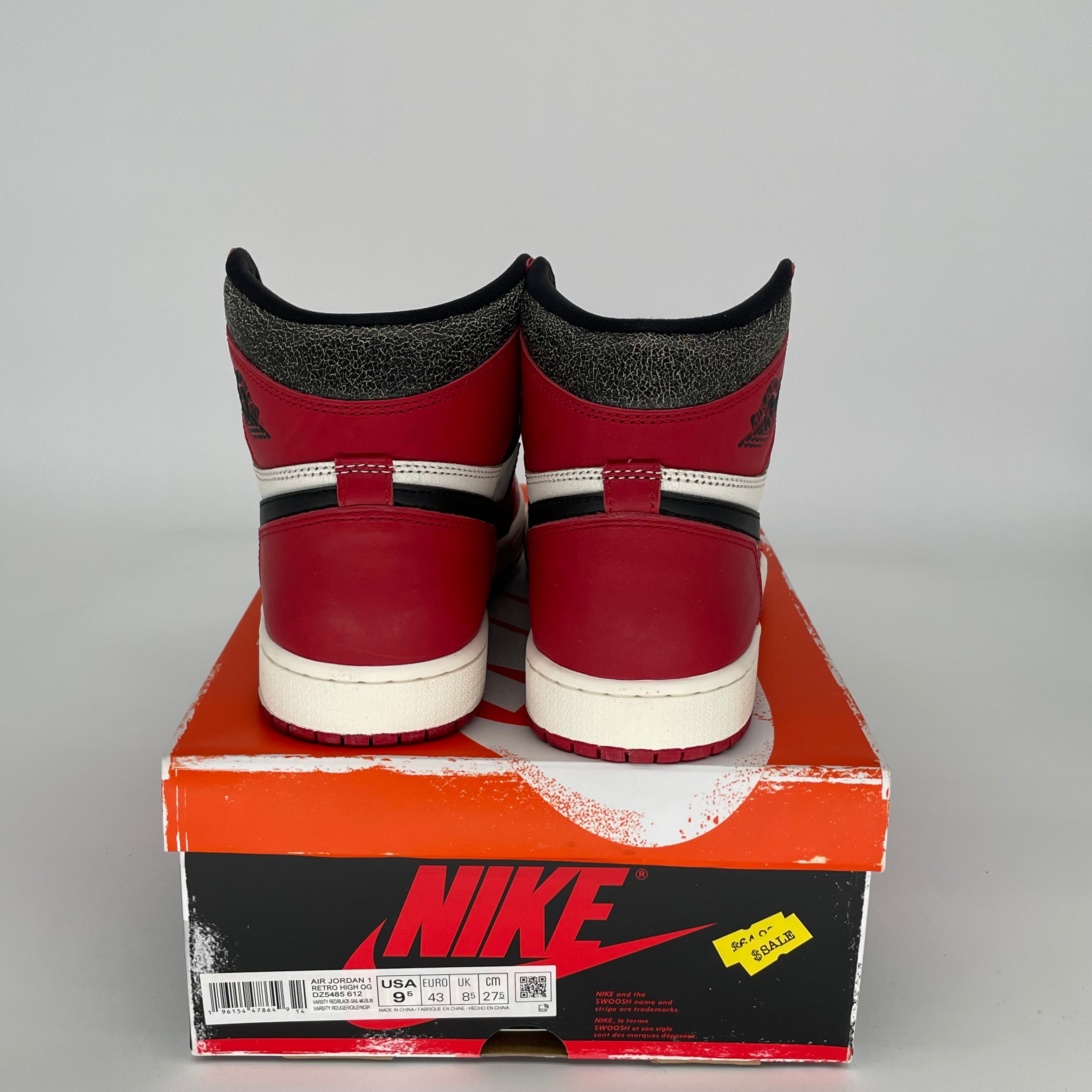 Air Jordan 1 Retro High OG 'Lost and Found' Sneakers - Men's Size 9.5 (DZ5485-612) - Authentic Basketball Shoes for Streetwear & Casual Style