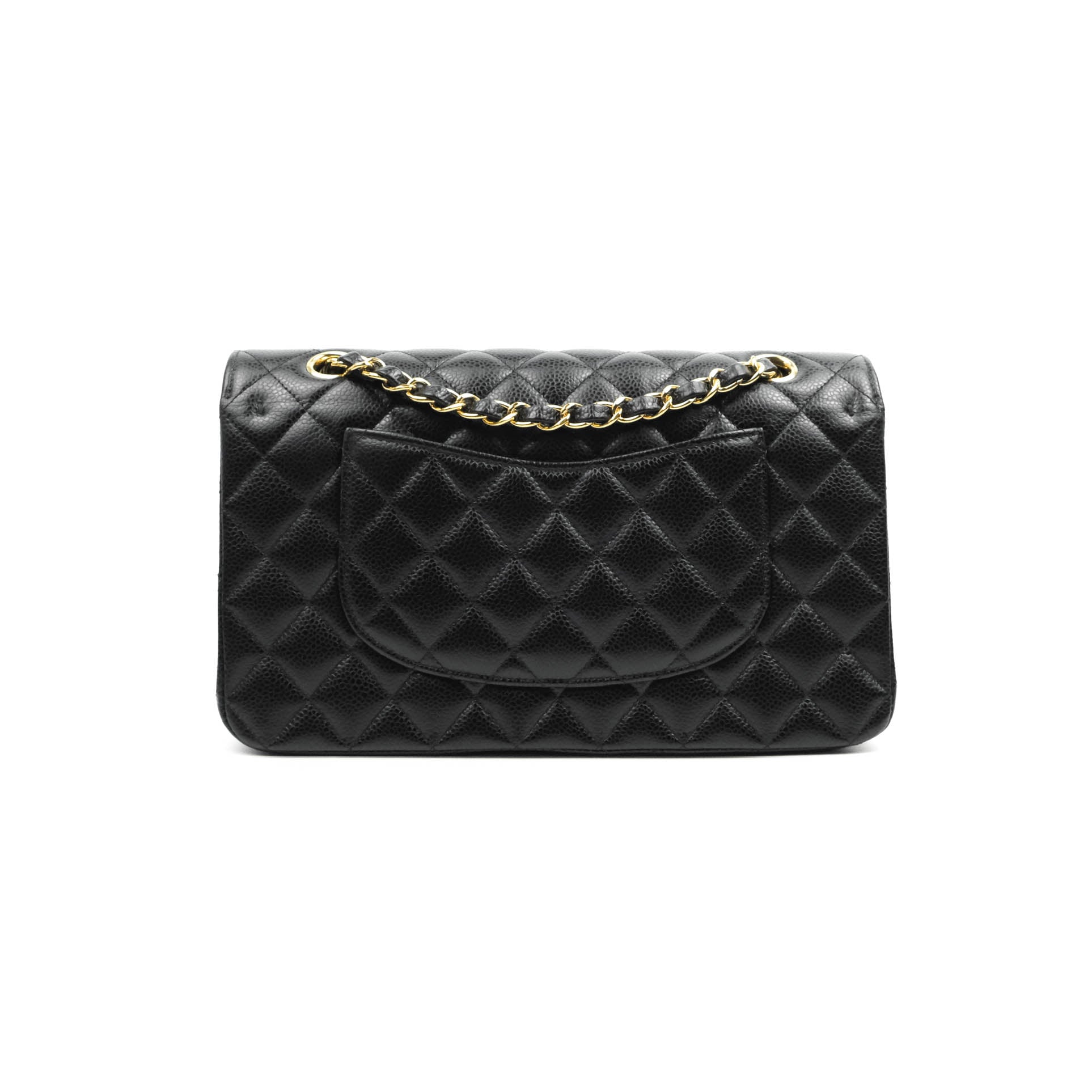 Chanel Classic Medium Double Flap Bag in Black Caviar Leather with Gold Hardware - Luxury Handbag for Women, Perfect for Work, Evening & Special Occasions