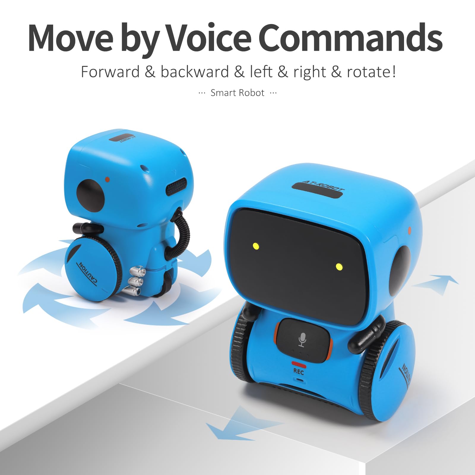 GILOBABY Interactive Smart Robot Toy for Kids - Voice Control, Touch Sensor, Dancing & Singing, Recording Function | Best Educational STEM Gift for Boys & Girls Ages 3+ (Blue) | Perfect for Birthday Parties, Early Learning & Family Playtime