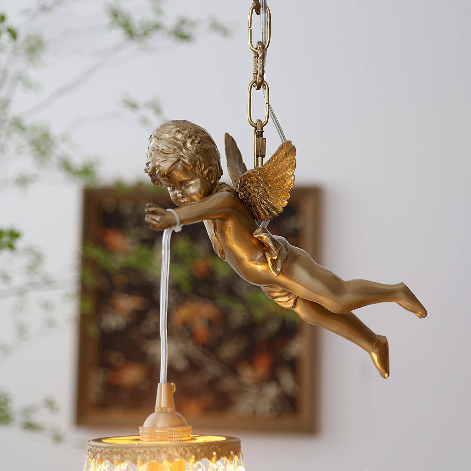 Angel Pendant Light - Elegant Ceiling Chandelier for Bedroom, Dining Room & Living Room Decor - Perfect for Home, Office & Wedding Venue Lighting
