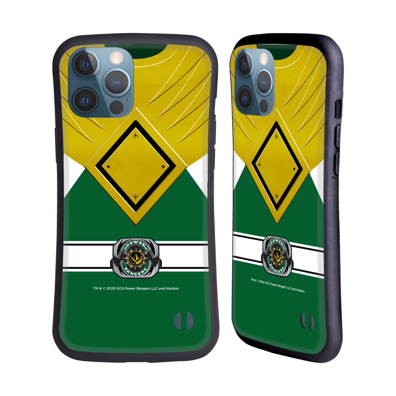 Officially Licensed Power Rangers Green Ranger Retro Hybrid Phone Case for Apple iPhone 13 Pro Max - Durable Protective Cover for Fans, Collectors & Cosplay Enthusiasts - Perfect for Comic Con, Halloween & Themed Parties