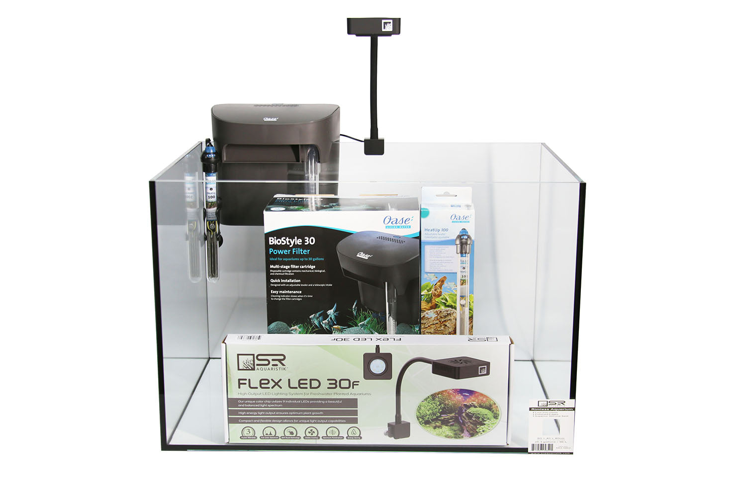 60H Gallon Aquarium Kit - Complete Fish Tank Set with LED Light & Filter - Perfect for Home, Office, or Classroom Aquascaping