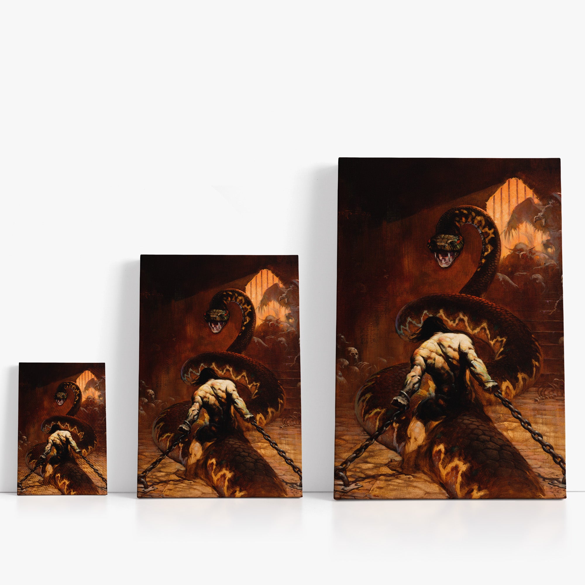 Premium Chained Canvas Wrap - Stylish & Durable Wall Art Decor for Living Room, Bedroom, or Office - Perfect for Home & Commercial Spaces