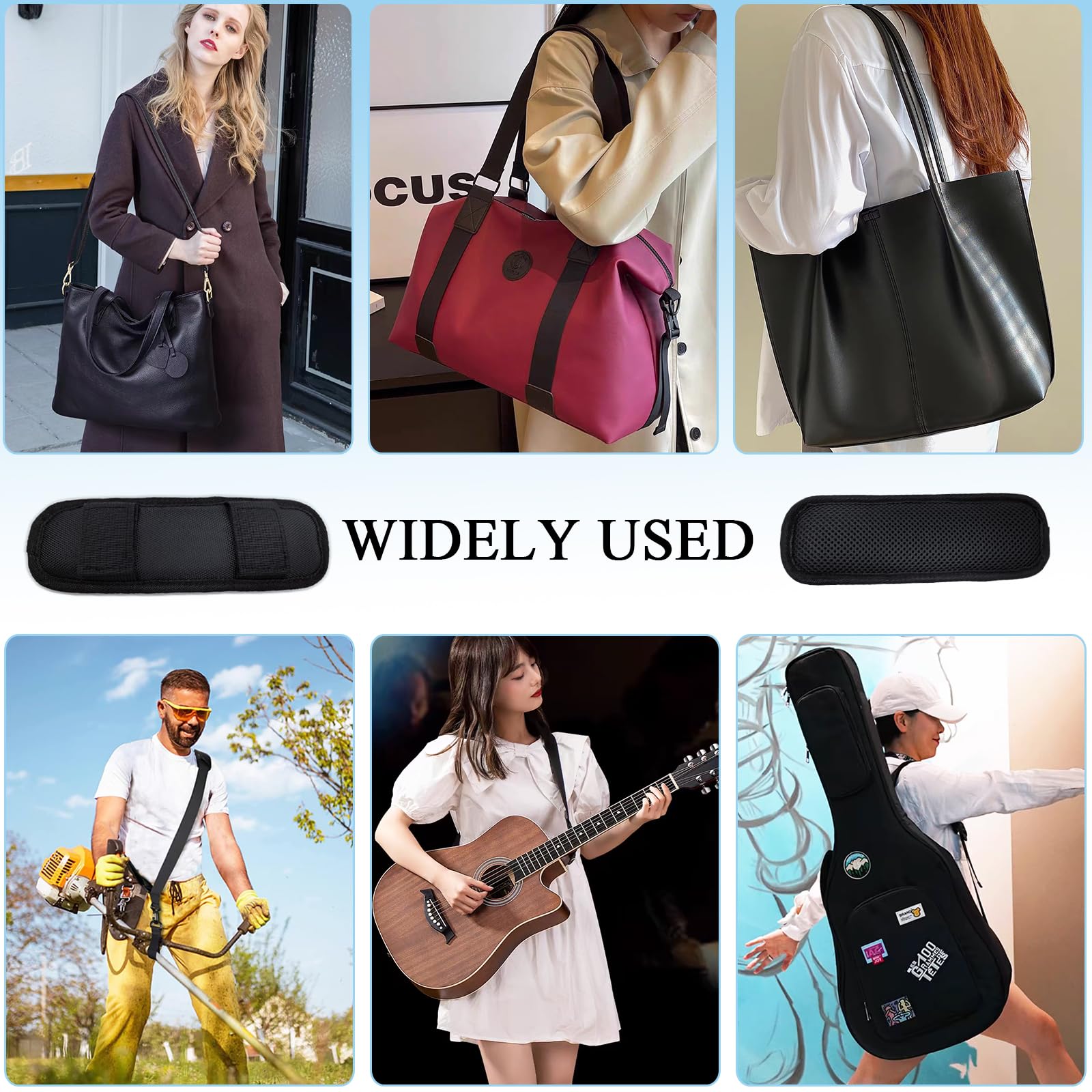 Soft Shoulder Strap Pad - Thick & Breathable Removable Backpack Strap Cushion for Bags (1PC Black) | Comfortable Support for Hiking, Travel & Daily Commute