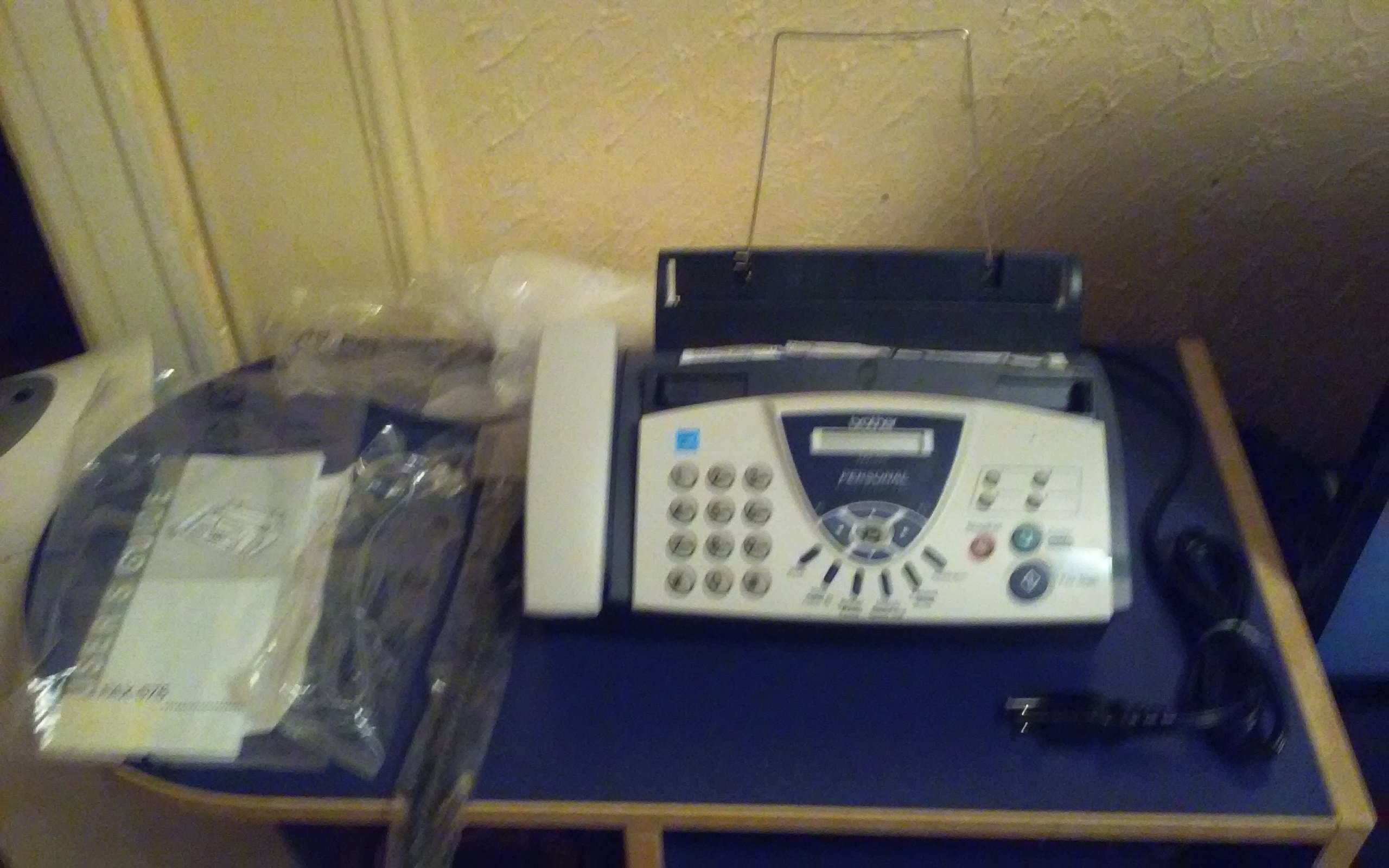 Brother FAX-575 High-Speed Fax Machine with Auto Document Feeder - Reliable Home & Office Fax Solution for Small Businesses