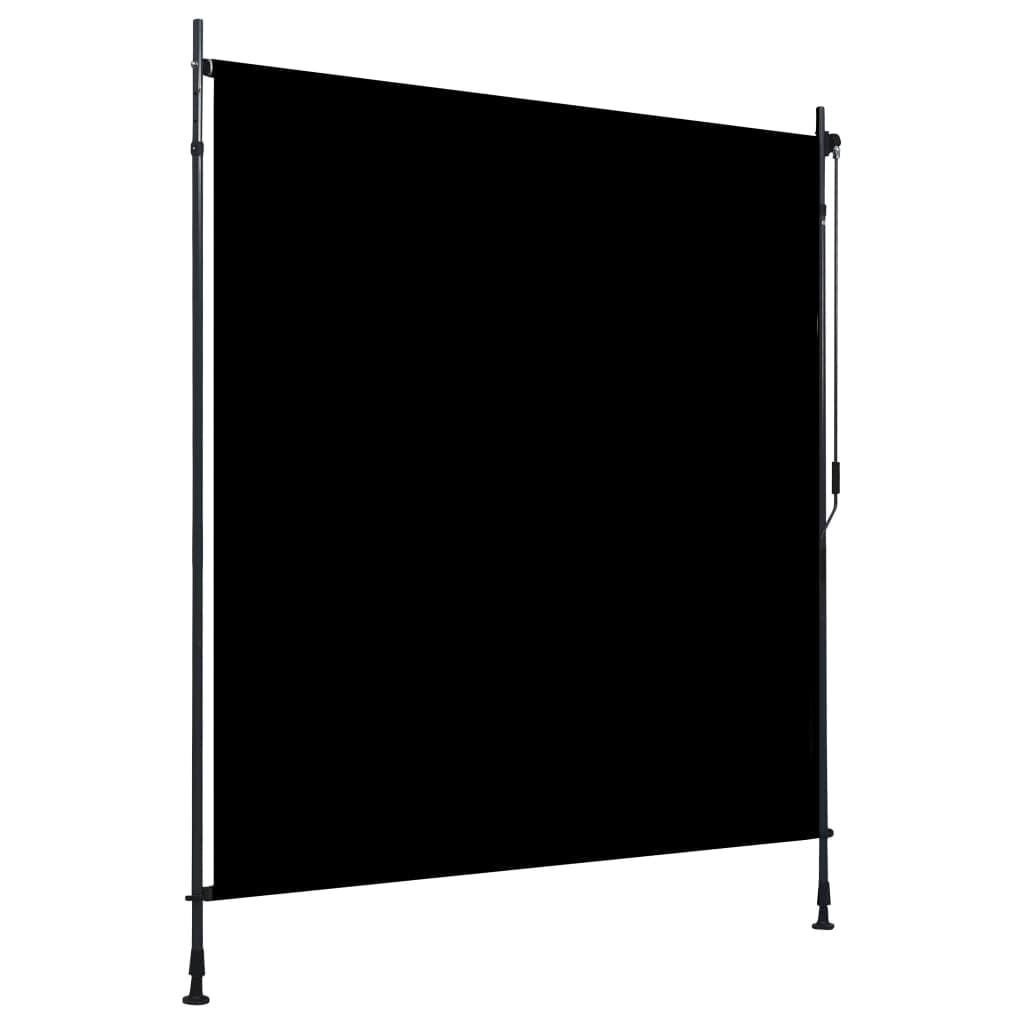 Outdoor Roller Blind Privacy Screen Awning - Sun Shade & Wind Protection for Patio, Deck, Balcony - Cream/Anthracite - Multiple Sizes Available (60