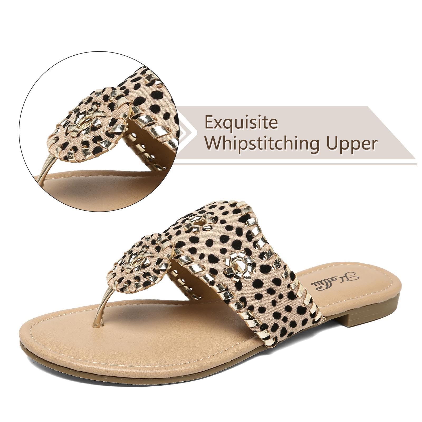 Katliu Women's Flat Sandals - Comfortable Flip Flops & Dressy Thong Sandals for Beach, Pool, and Casual Outfits | Summer Fashion Footwear