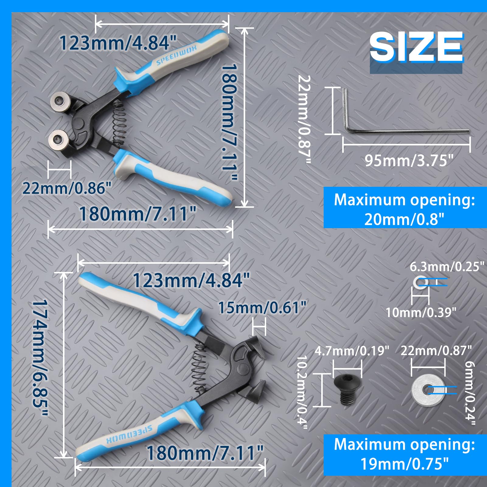 SPEEDWOX 2-Piece Mosaic Tile Cutter Set - Professional Wheeled Ceramic Tile Cutter & Precision Glass Nippers for Stained Glass, Ceramic & Mosaic Tile Cutting - Perfect for DIY Home Renovation, Craft Projects & Art Glass Work