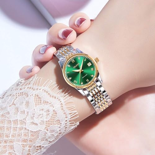 L6602: Two tone band & Green dial