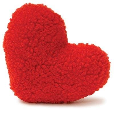 Soft Fleece Red Heart Dog Toy - Durable & Cute Chew Toy for Small & Medium Dogs - Perfect for Playtime, Training & Gifting