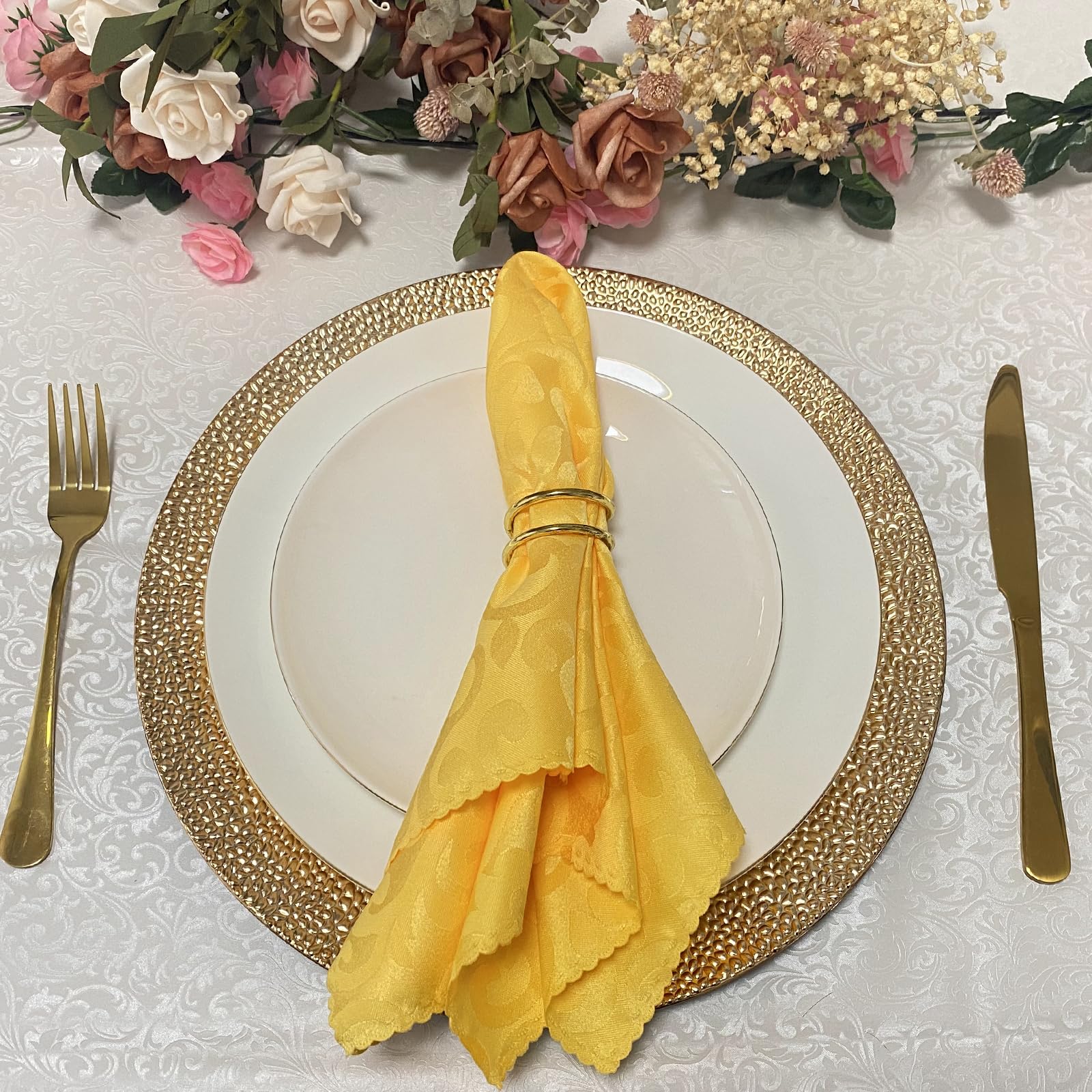 13 Inch Round Plastic Charger Plates Set of 8 - Gold Bubble Design for Wedding, Party, Dinner & Event Decor - Elegant Table Setting for Formal Dining, Buffet & Special Occasions