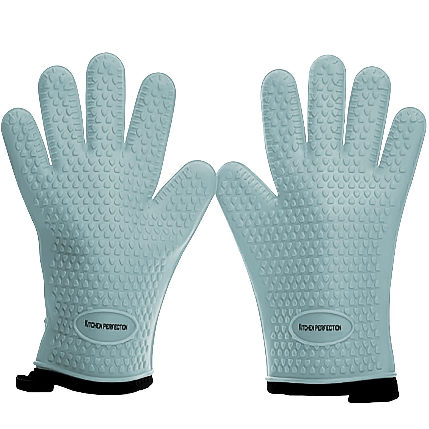 KITCHEN PERFECTION Heat Resistant Silicone BBQ Gloves - 1472°F Extreme Heat Protection for Smoker, Grill, Oven & Fryer | Waterproof & Non-Slip Cooking Mitts for Safe Food Handling | Perfect for Backyard Grilling, Camping & Outdoor Cooking (Includes 3 Bonus Accessories)