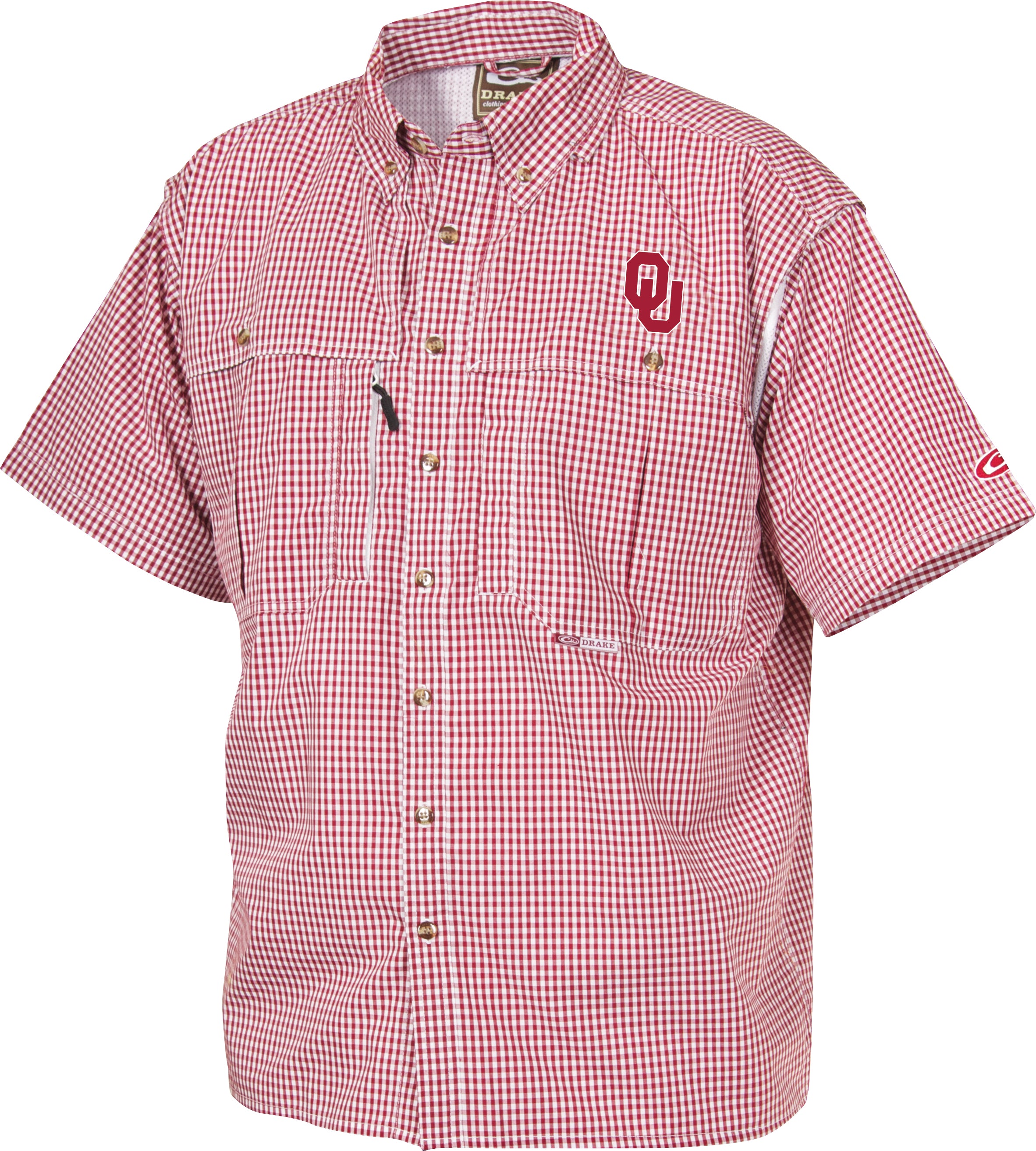 Oklahoma Plaid Wingshooter's Shirt - Short Sleeve Hunting Shirt for Men - Comfortable & Durable Outdoor Shirt for Hunting, Fishing & Camping