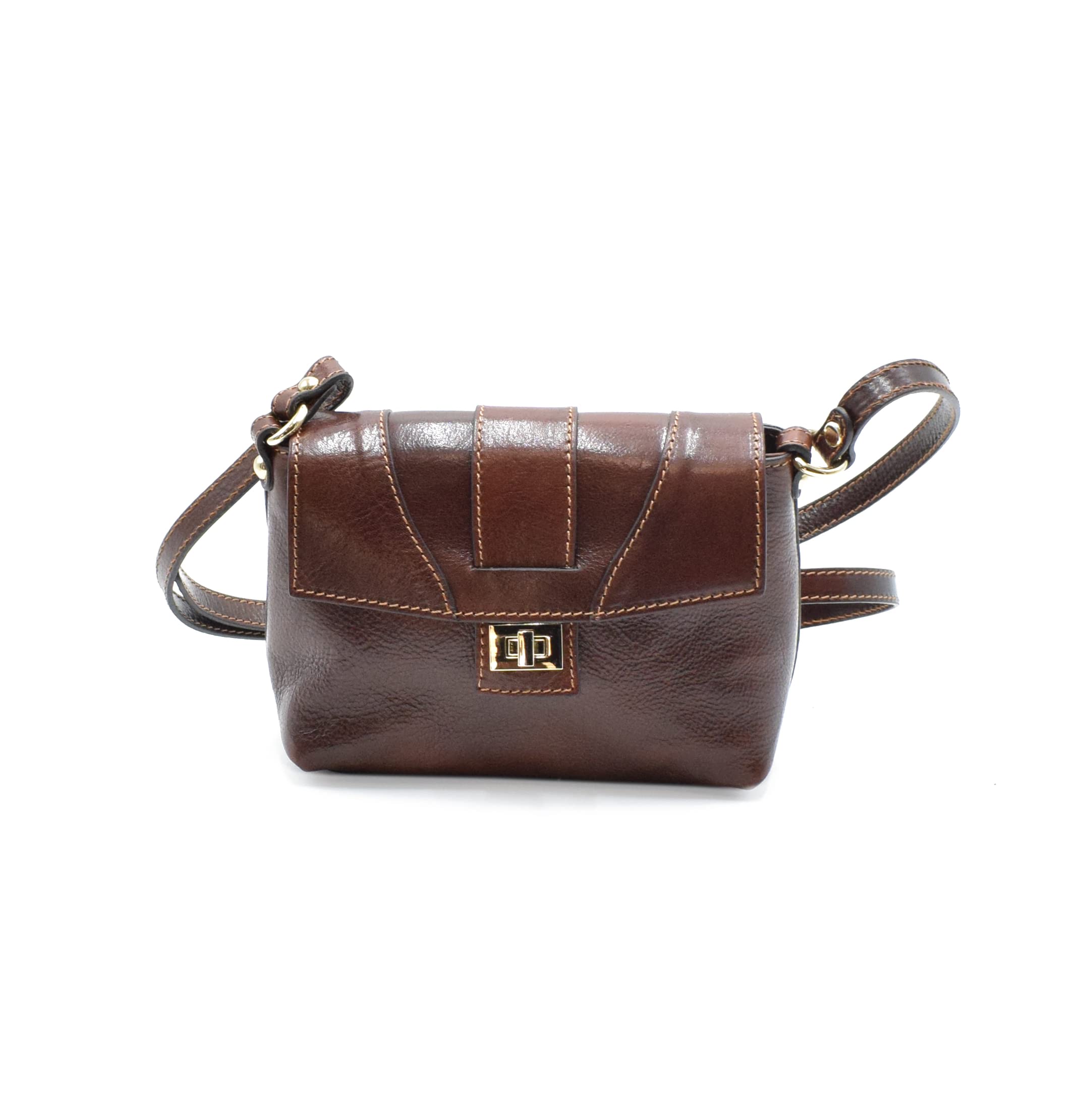 D&D Madrid Leather Crossbody Bag (Brown) - Stylish & Durable for Travel, Work & Everyday Use