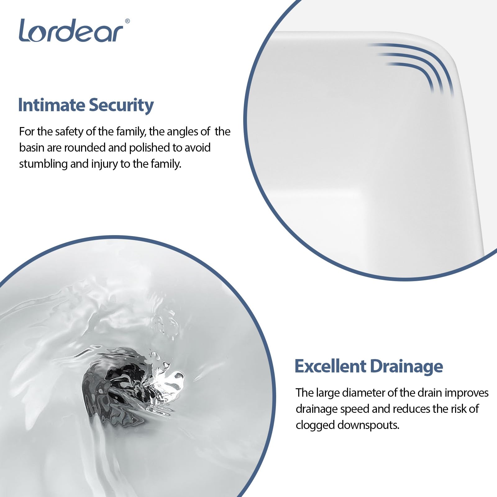 Lordear 19x15 Inch White Ceramic Porcelain Vessel Sink with Matte Black Single Handle Faucet - Above Counter Rectangular Bathroom Sink Combo for Modern & Contemporary Vanities
