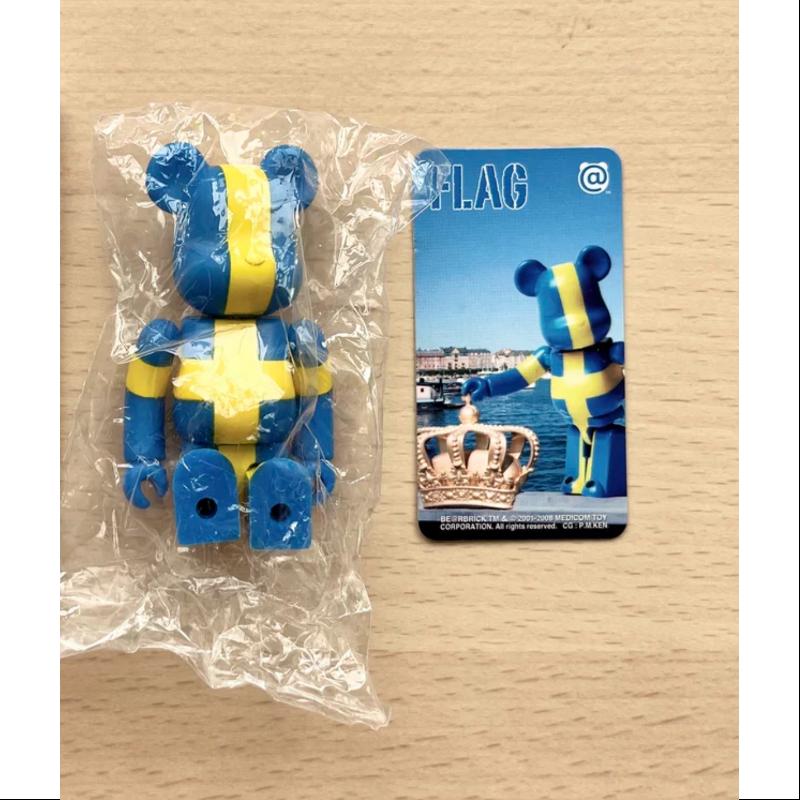 Bearbrick Series 16 FLAG Sweden 100% Collectible Art Toy - Perfect for Display, Gifts & Pop Culture Enthusiasts