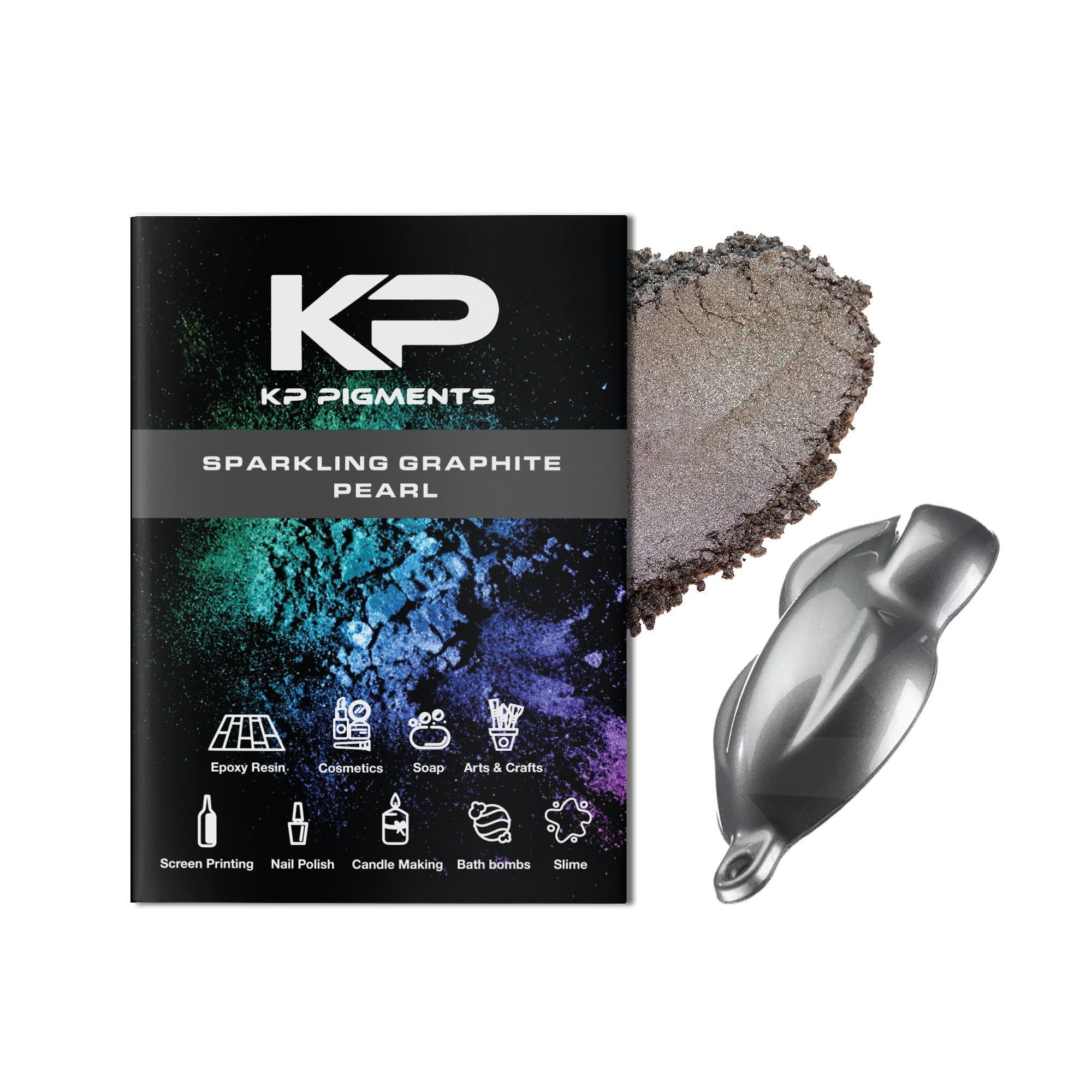 Sparkling Graphite Mica Powder - 100% Pure for DIY Crafts, Soap & Resin - 25g