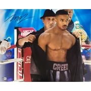 Michael B Jordan & Sylvester Stallone Autographed 16x20 Creed Movie Photo - Limited Edition Collectible for Movie Fans & Memorabilia Enthusiasts - Perfect for Home Theater, Man Cave, or Gift for Boxing Fans