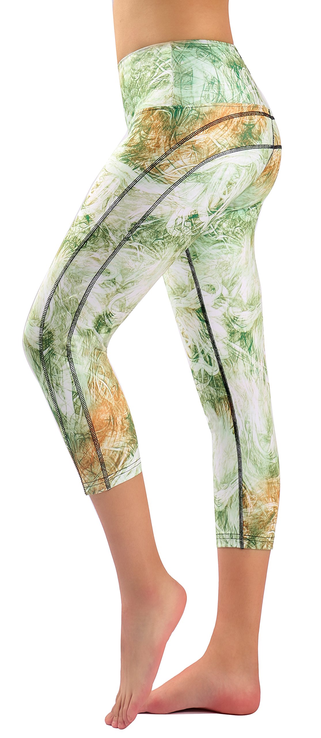 Zinmore Women's High Waist Yoga Capris - Workout Running Leggings for Women, Stretchy Fitness Pants for Yoga, Gym & Activewear | Perfect for Yoga, Running, Pilates & Daily Wear