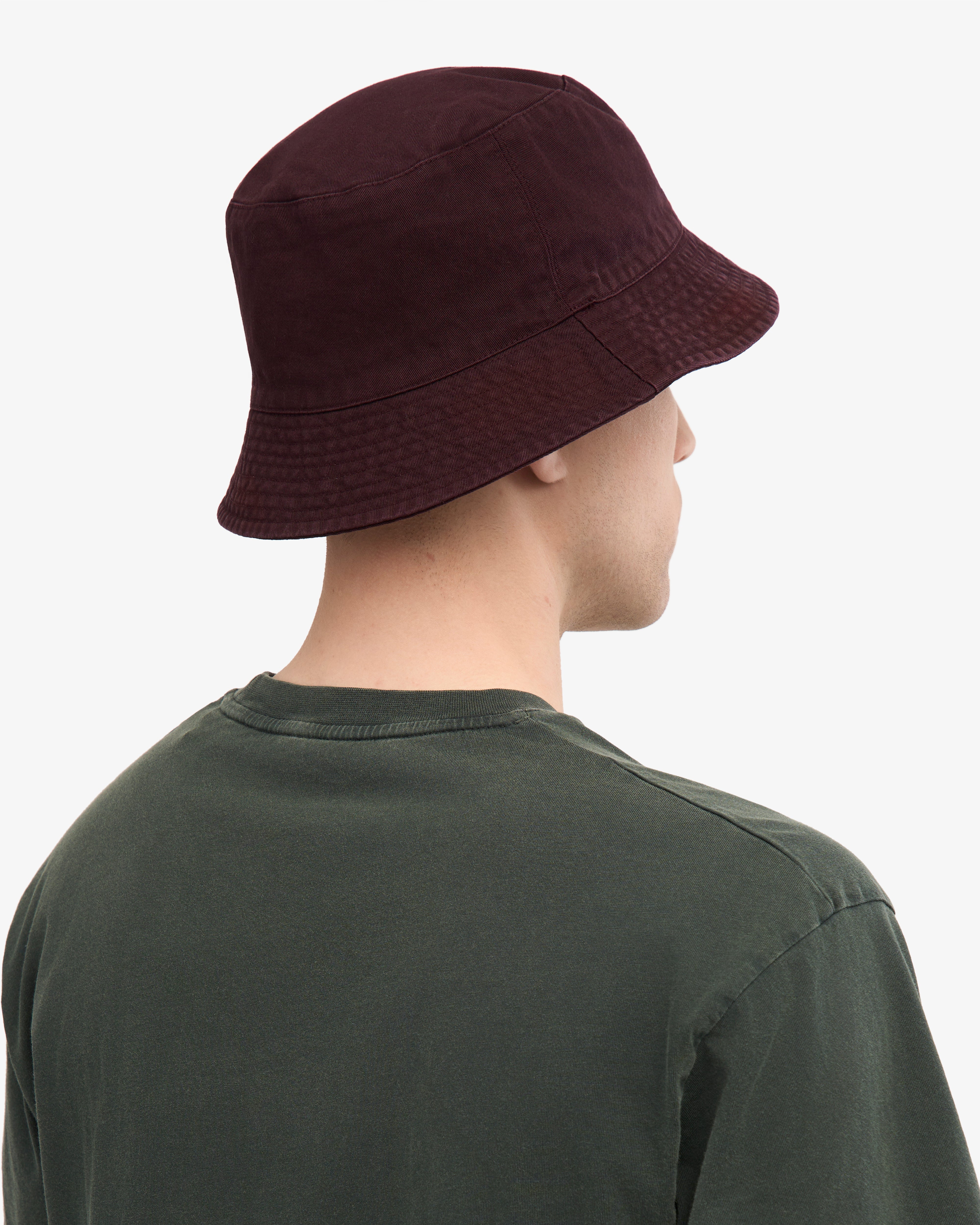 Organic Cotton Bucket Hat for Women & Men - Breathable Sun Protection Oxblood Red - Perfect for Beach, Hiking & Outdoor Activities