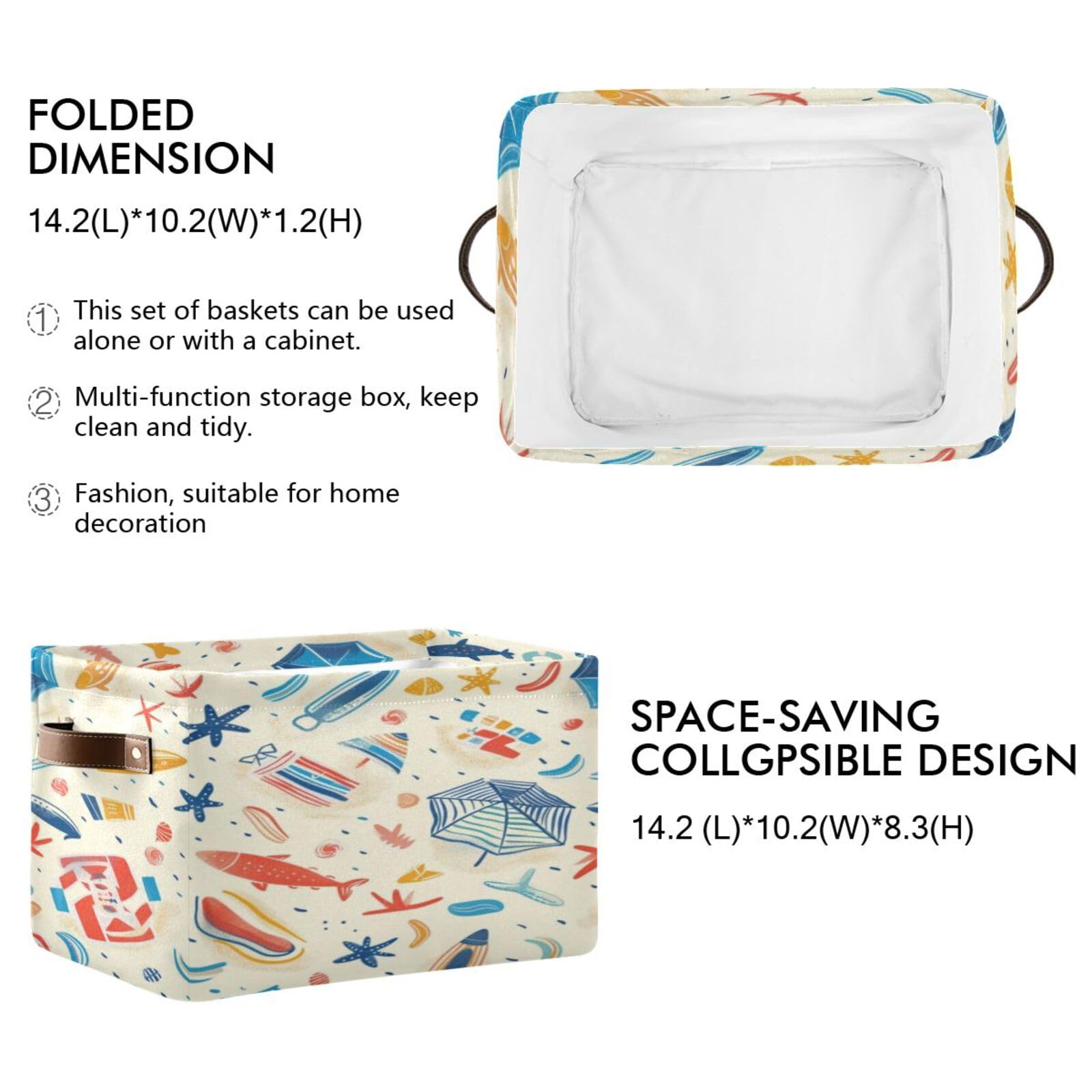 Large Fabric Storage Bins with Handles - Collapsible Organizer for Closet, Shelves & Home | Perfect for Clothes, Toys & Kids' Room Decor