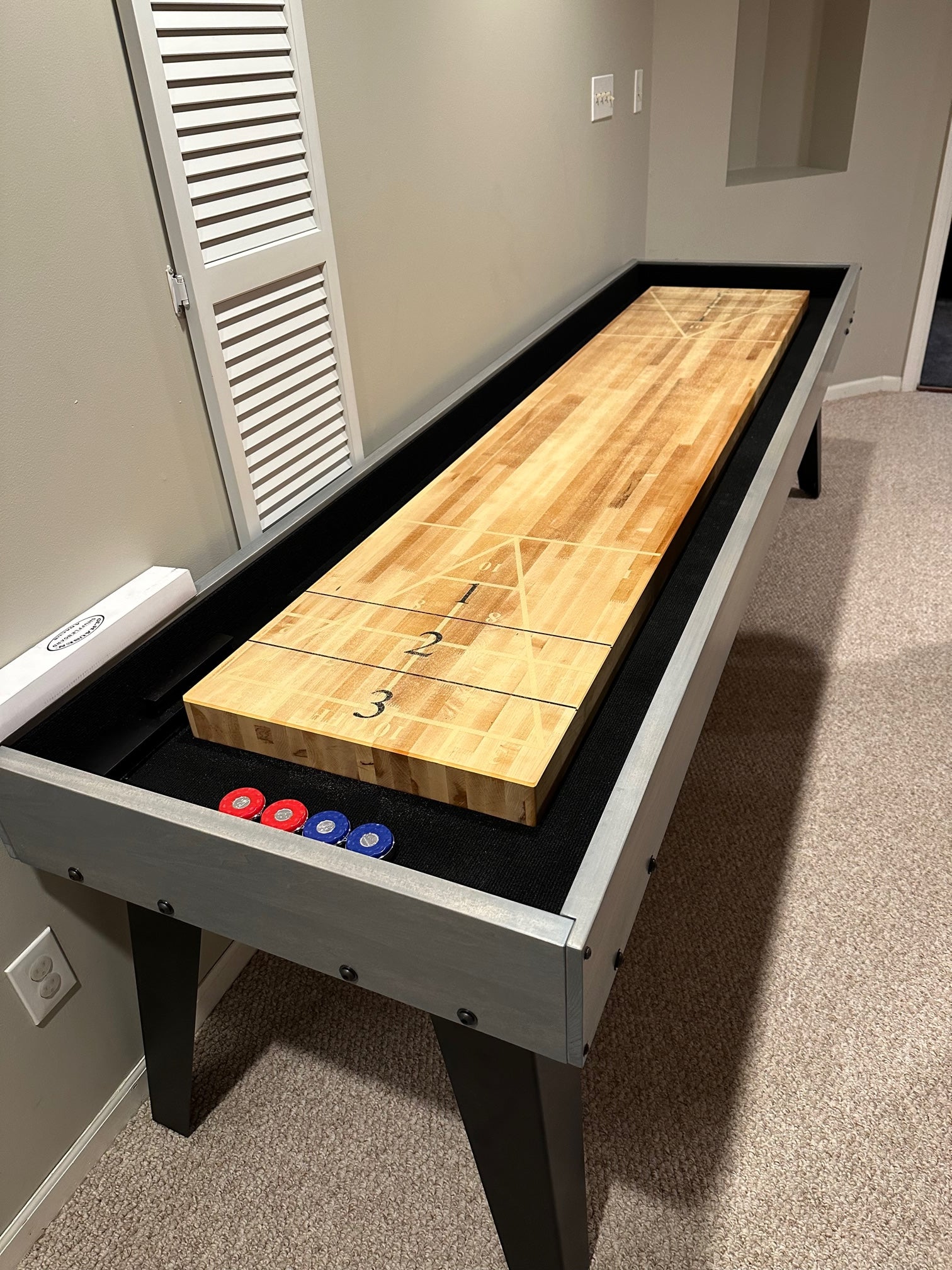 Olhausen Maverick 9-Foot Shuffleboard Table - Premium Indoor Game Table for Home, Bar & Game Room Entertainment