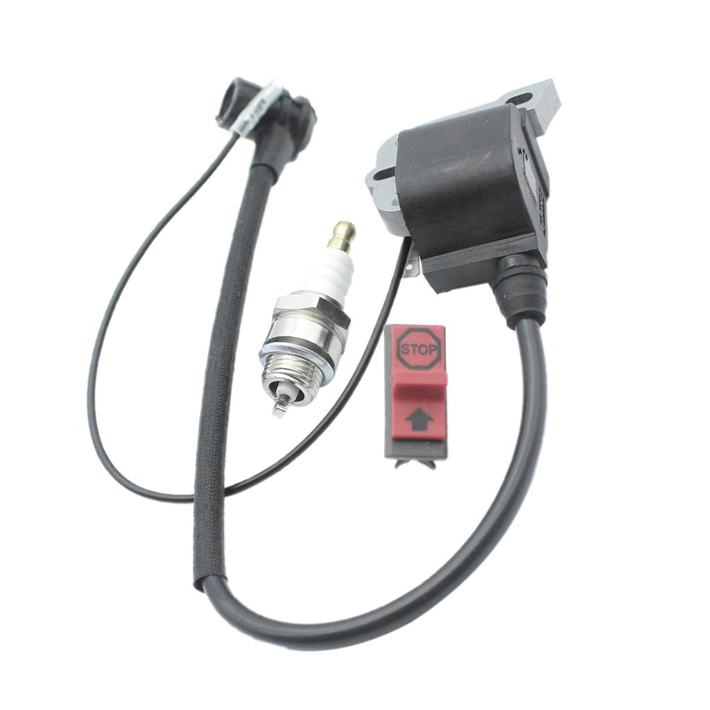 Husqvarna Chainsaw Ignition Coil, On/Off Stop Switch & Spark Plug Replacement Kit - Compatible with Models 50, 51, 55, 61, 254, 257, 261, 262, 266, 268, 272 - Perfect for DIY Repairs & Maintenance
