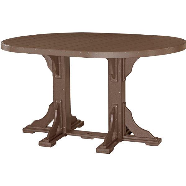 Poly 4ft x 6ft Oval Bar Height Table - Durable Outdoor & Indoor Dining Table for Patio, Restaurant, or Event Venue
