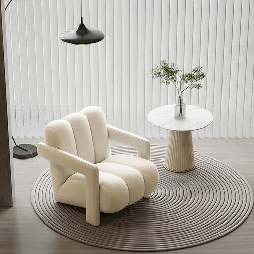 Ergonomic Cushioned Arm Chair for Living Room - Ultra Comfortable Lounge Chair for Reading & Relaxing - Perfect Accent Chair for Home Office or Bedroom