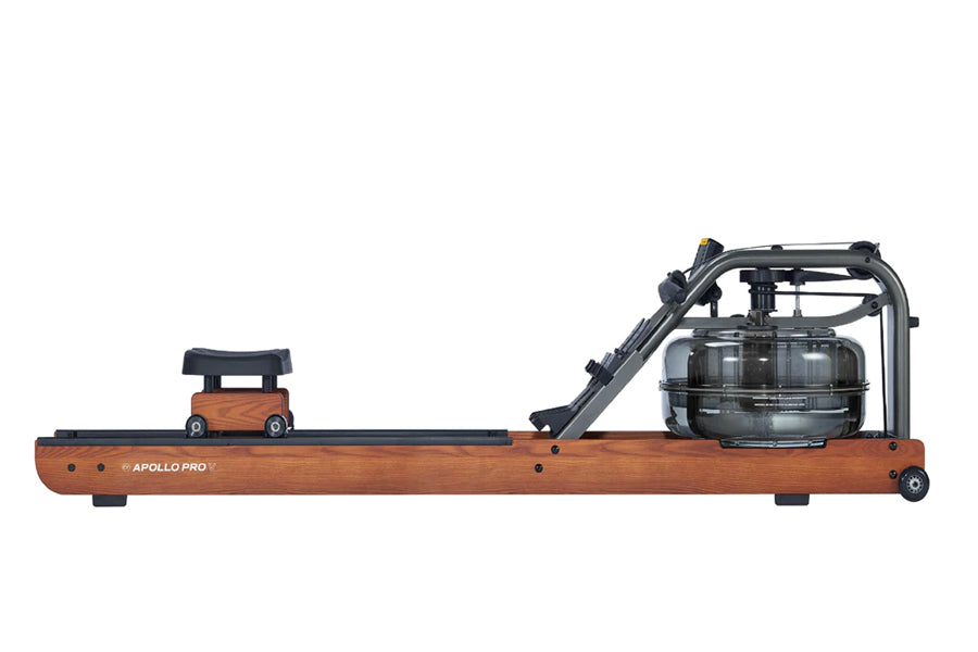 FluidRower Apollo Pro V Rowing Machine - Premium Brown Home Gym Equipment for Full-Body Workout | Perfect for Home Fitness, Cardio Training & Weight Loss