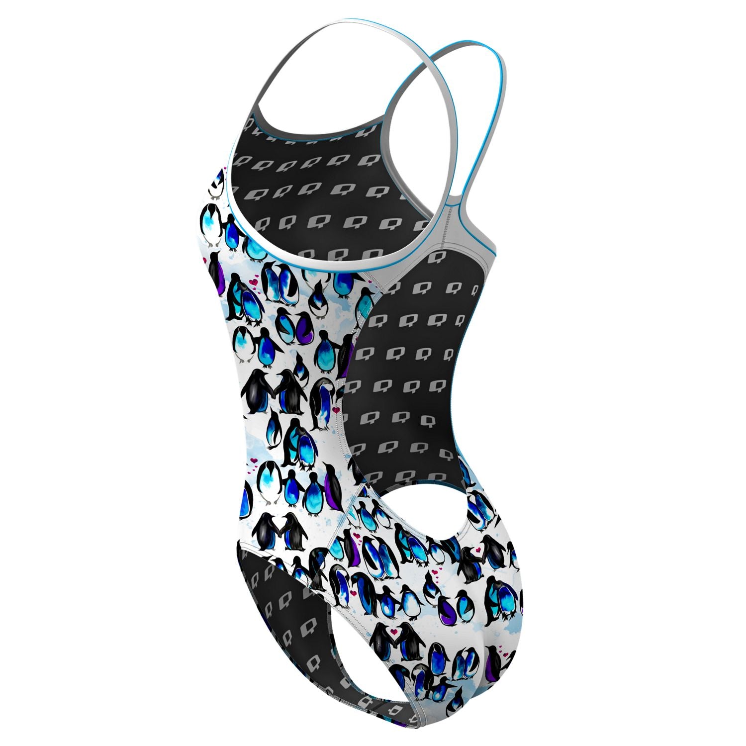 You Are My Penguin Skinny Strap Swimsuit - Cute One-Piece Bathing Suit for Women - Perfect for Beach, Pool, and Summer Vacations