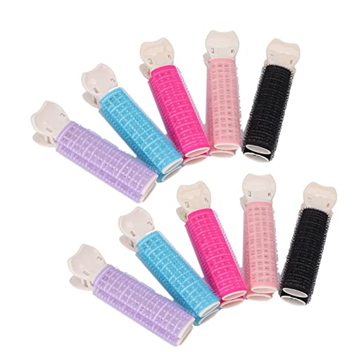 No Heat Hair Curlers for Women - 10PCS Volumizing Rollers & Root Clips for Natural Fluffy Hair - Washable, Reusable & Portable Hair Styling Tools - Perfect for Home, Travel & Salon Use
