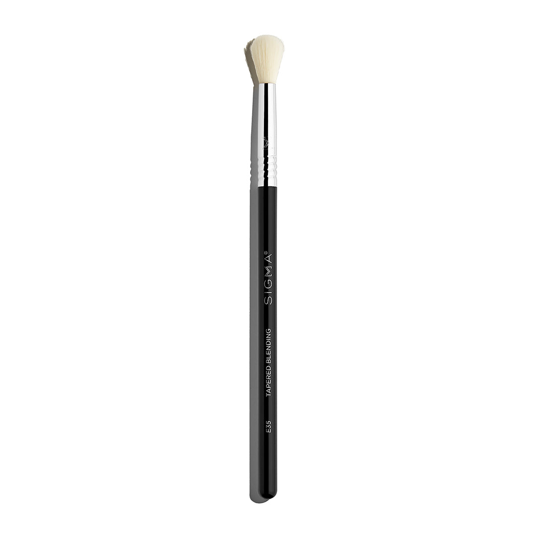 E35 Tapered Blending Brush for Eyeshadow - Professional Makeup Brush for Seamless Eyeshadow Blending & Crease Work - Perfect for Everyday Makeup & Professional Makeup Artists