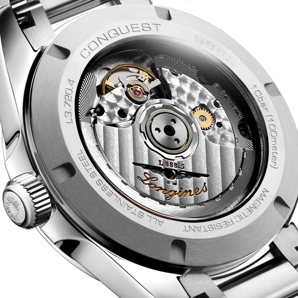 Conquest 38mm Champagne Dial Stainless Steel Bracelet Watch - Elegant Dress Watch for Women, Perfect for Business, Parties & Special Occasions